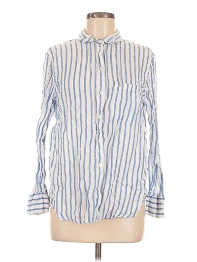 Pre-owned H&m Long Sleeve Button Down Shirt In Blue