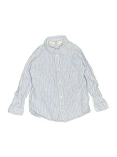 Pre-owned H&m Kids' Long Sleeve Button Down Shirt In Blue