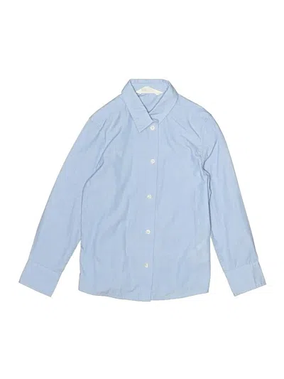 Pre-owned H&m Kids' Long Sleeve Button Down Shirt In Blue
