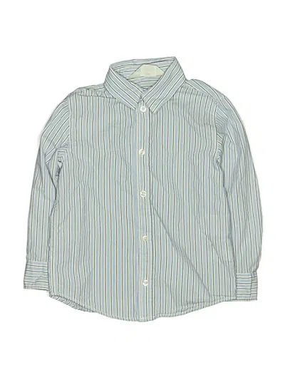 Pre-owned H&m Kids' Long Sleeve Button Down Shirt In Blue