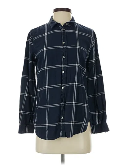 Pre-owned H&m Long Sleeve Button Down Shirt In Blue