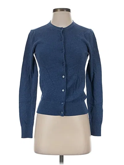 Pre-owned H&m Long Sleeve Button Down Shirt In Blue