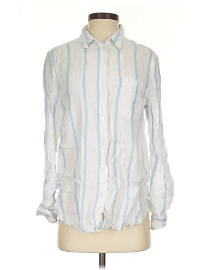 Pre-owned H&m Long Sleeve Button Down Shirt In Blue