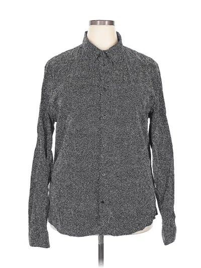 Pre-owned H&m Long Sleeve Button Down Shirt In Gray