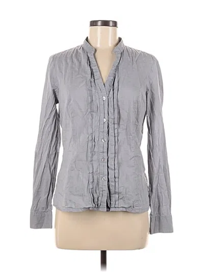 Pre-owned H&m Long Sleeve Button Down Shirt In Gray