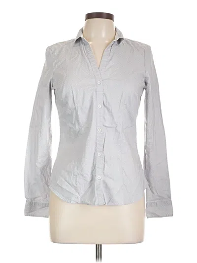 Pre-owned H&m Long Sleeve Button Down Shirt In Gray