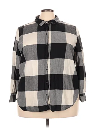 Pre-owned H&m Long Sleeve Button Down Shirt In Gray
