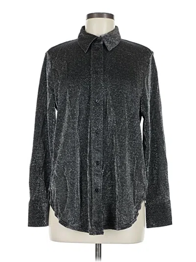 Pre-owned H&m Long Sleeve Button Down Shirt In Gray