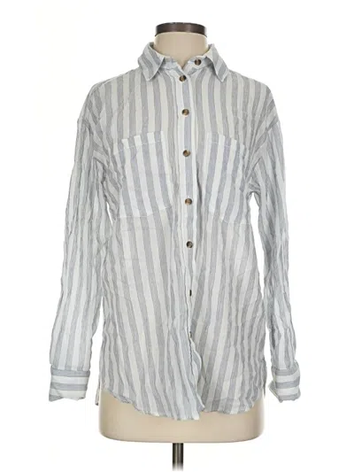 Pre-owned H&m Long Sleeve Button Down Shirt In Gray