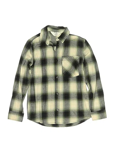 Pre-owned H&m Kids' Long Sleeve Button Down Shirt In Green