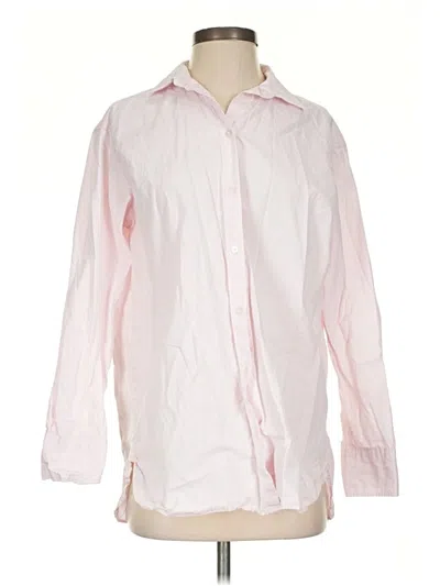 Pre-owned H&m Long Sleeve Button Down Shirt In Pink