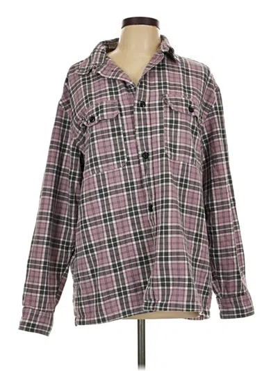 Pre-owned H&m Long Sleeve Button Down Shirt In Pink