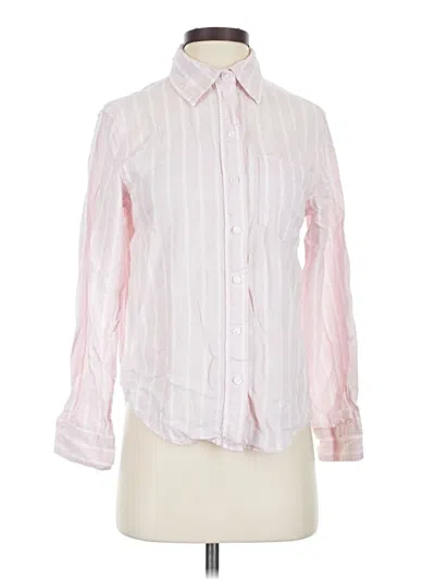 Pre-owned H&m Long Sleeve Button Down Shirt In Pink
