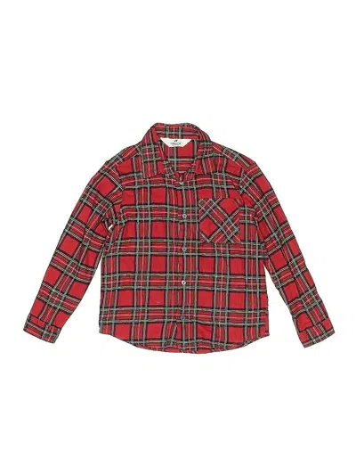Pre-owned H&m Kids' Long Sleeve Button Down Shirt In Red