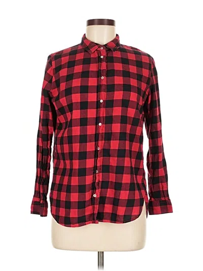 Pre-owned H&m Long Sleeve Button Down Shirt In Red
