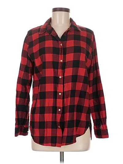Pre-owned H&m Long Sleeve Button Down Shirt In Red