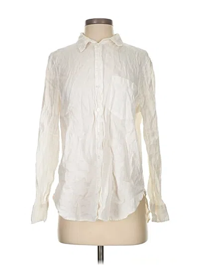 Pre-owned H&m Long Sleeve Button Down Shirt In White