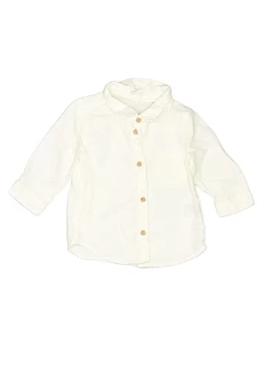 Pre-owned H&m Babies' Long Sleeve Button Down Shirt In White