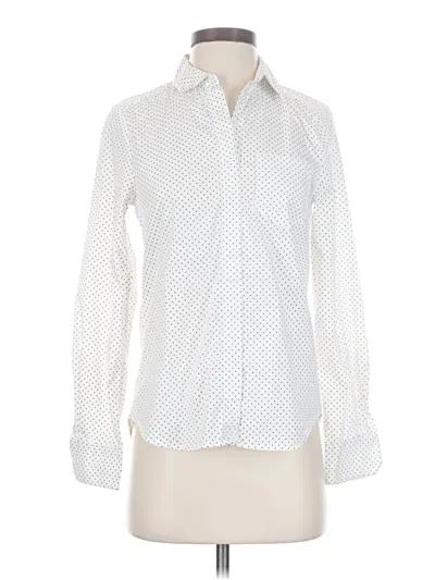 Pre-owned H&m Long Sleeve Button Down Shirt In White