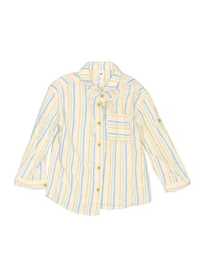 Pre-owned H&m Kids' Long Sleeve Button Down Shirt In Yellow