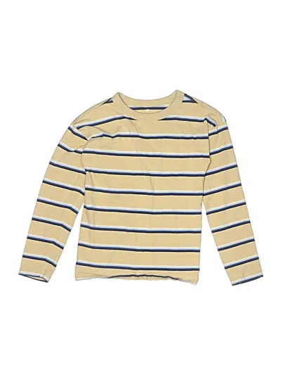 Pre-owned H&m Kids' Long Sleeve Henley Shirt In Gold