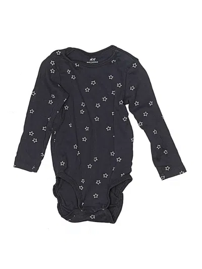 Pre-owned H&m Kids' Long Sleeve Onesie In Black