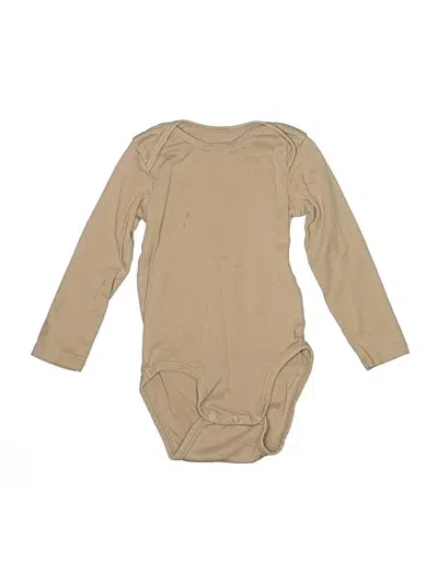 Pre-owned H&m Kids' Long Sleeve Onesie In Brown