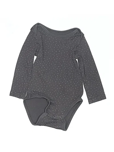 Pre-owned H&m Babies' Long Sleeve Onesie In Gray