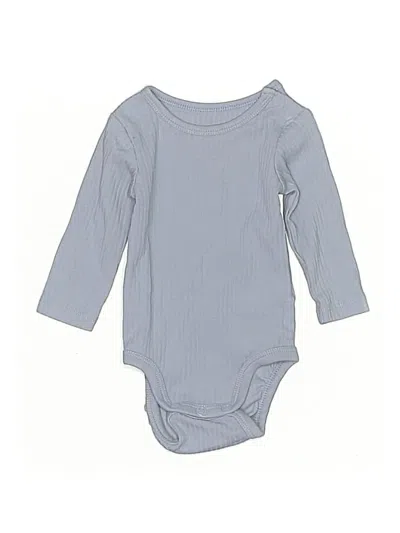 Pre-owned H&m Babies' Long Sleeve Onesie In Gray