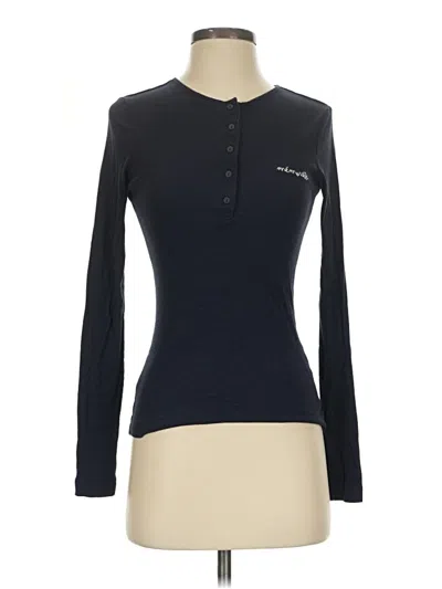 Pre-owned H&m Long Sleeve Polo Shirt In Black