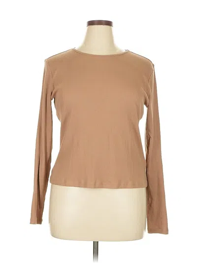 Pre-owned H&m Long Sleeve T-shirt In Brown