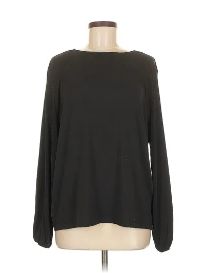 Pre-owned H&m Long Sleeve Top Black Boatneck Tops