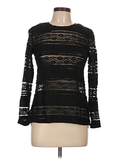 Pre-owned H&m Long Sleeve Top Black Boatneck Tops