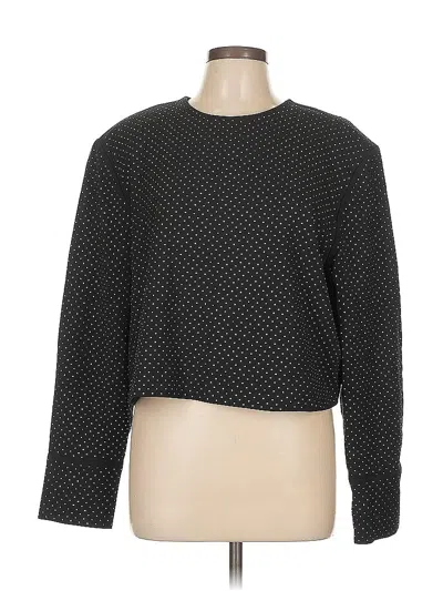 Pre-owned H&m Long Sleeve Top Black Crew Neck Tops
