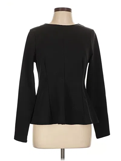 Pre-owned H&m Long Sleeve Top Black Keyhole Neckline Tops