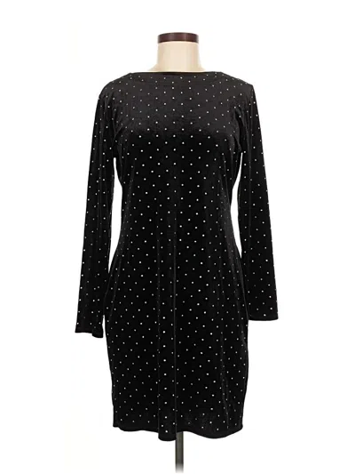 Pre-owned H&m Long Sleeve Top Black Square Neckline Tops