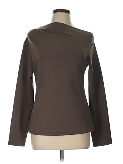 Pre-owned H&m Long Sleeve Top Brown Turtleneck Tops