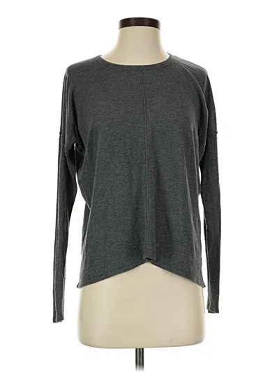 Pre-owned H&m Long Sleeve Top Gray Crew Neck Tops