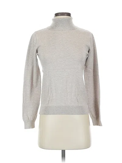 Pre-owned H&m Long Sleeve Top Gray Turtleneck Tops