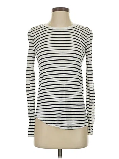 Pre-owned H&m Long Sleeve Top Ivory Boatneck Tops