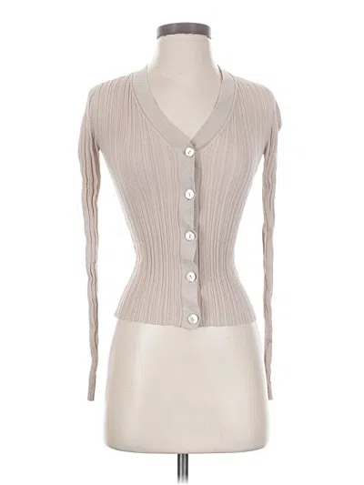 Pre-owned H&m Long Sleeve Top Ivory Sweetheart Neckline Tops