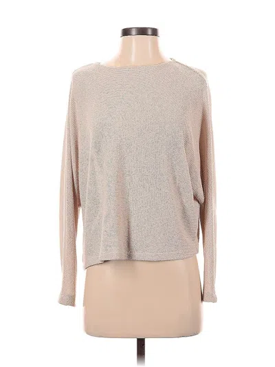 Pre-owned H&m Long Sleeve Top Tan Boatneck Tops