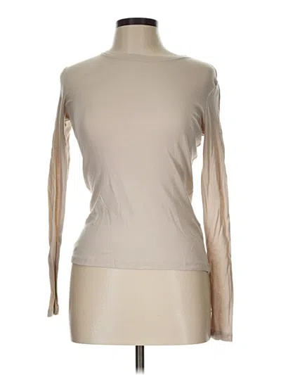 Pre-owned H&m Long Sleeve Top Tan Turtleneck Tops