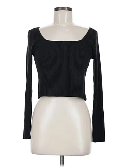 Pre-owned H&m Long Sleeve T-shirt In Black