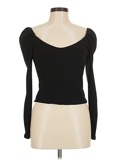 Pre-owned H&m Long Sleeve T-shirt In Black