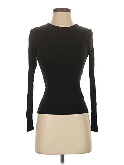 Pre-owned H&m Long Sleeve T-shirt In Black