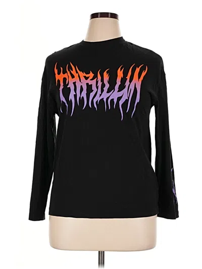 Pre-owned H&m Long Sleeve T-shirt In Black
