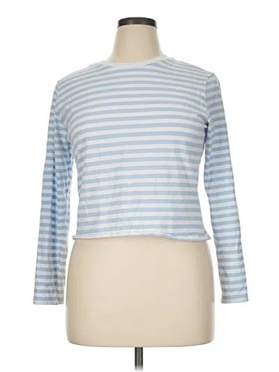 Pre-owned H&m Long Sleeve T-shirt In Blue