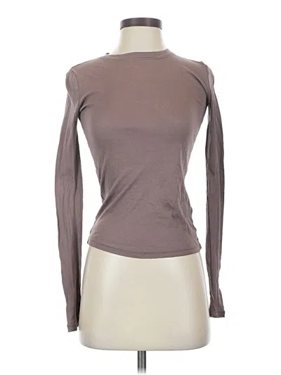 Pre-owned H&m Long Sleeve T-shirt In Brown