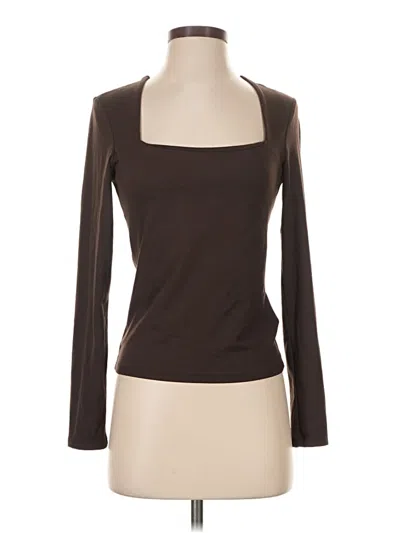 Pre-owned H&m Long Sleeve T-shirt In Brown